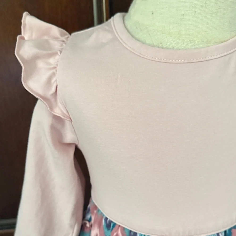 RuffleButts Pink Chevron Bubble Romper 12-18M Baby Girl Ruffle Butt Boutique